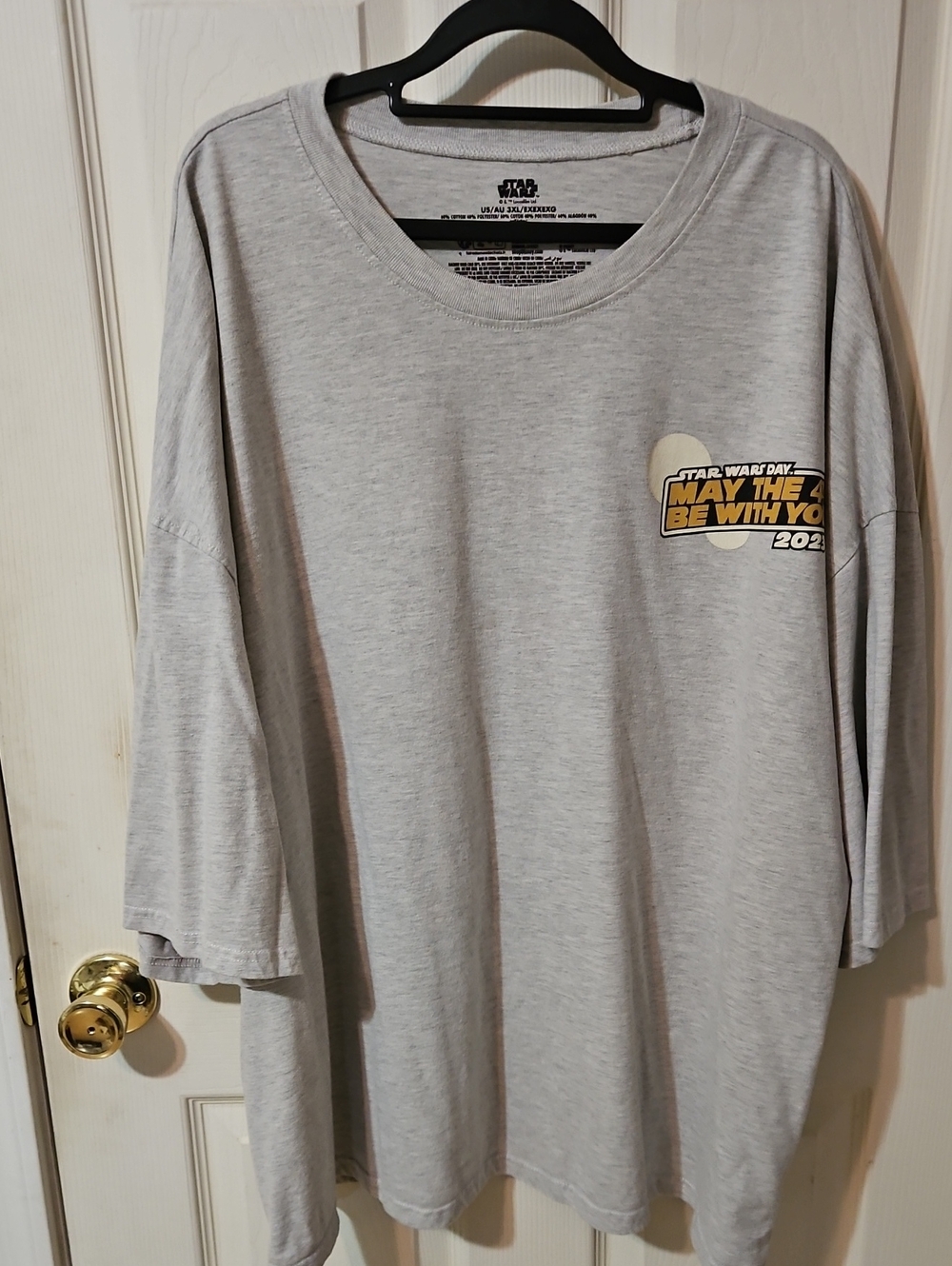 Star Wars Light Gray Long Sleeve Tee with Logo